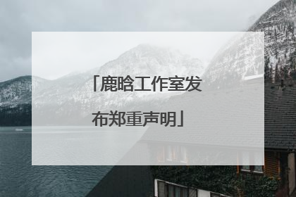 鹿晗工作室发布郑重声明