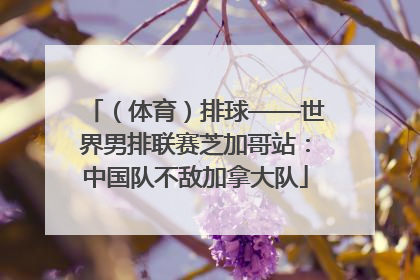 （体育）排球——世界男排联赛芝加哥站：中国队不敌加拿大队