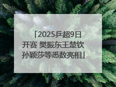 2025乒超9日开赛 樊振东王楚钦孙颖莎等悉数亮相