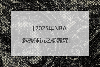2025年NBA选秀球员之杨瀚森