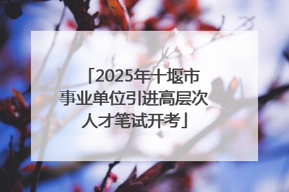 2025年十堰市事业单位引进高层次人才笔试开考