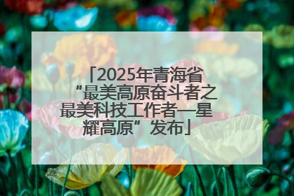 2025年青海省“最美高原奋斗者之最美科技工作者—星耀高原”发布