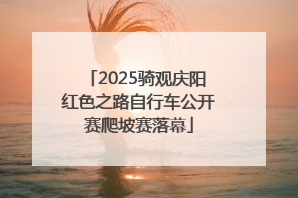 2025骑观庆阳红色之路自行车公开赛爬坡赛落幕