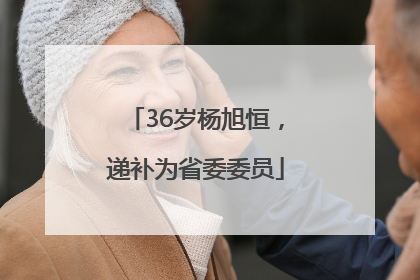 36岁杨旭恒，递补为省委委员