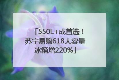 550L+成首选！苏宁易购618大容量冰箱增220%