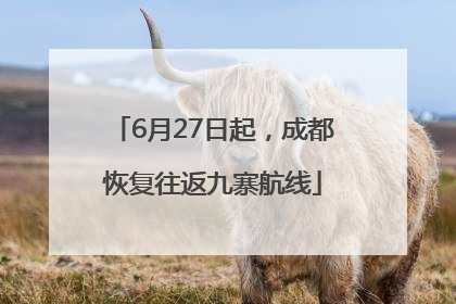 6月27日起，成都恢复往返九寨航线