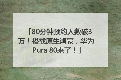 80分钟预约人数破3万！搭载原生鸿蒙，华为Pura 80来了！