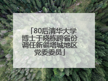 80后清华大学博士于晓栋跨省份调任新疆塔城地区党委委员